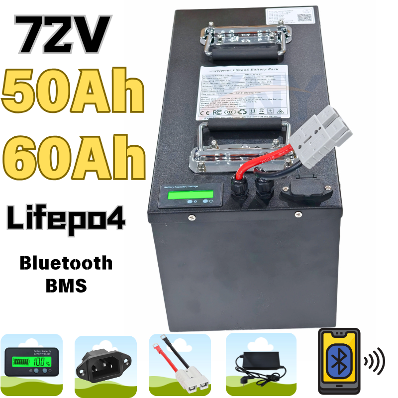 72V 60Ah Lifepo4 Battery Pack - 72 V 50 Ah 50 A