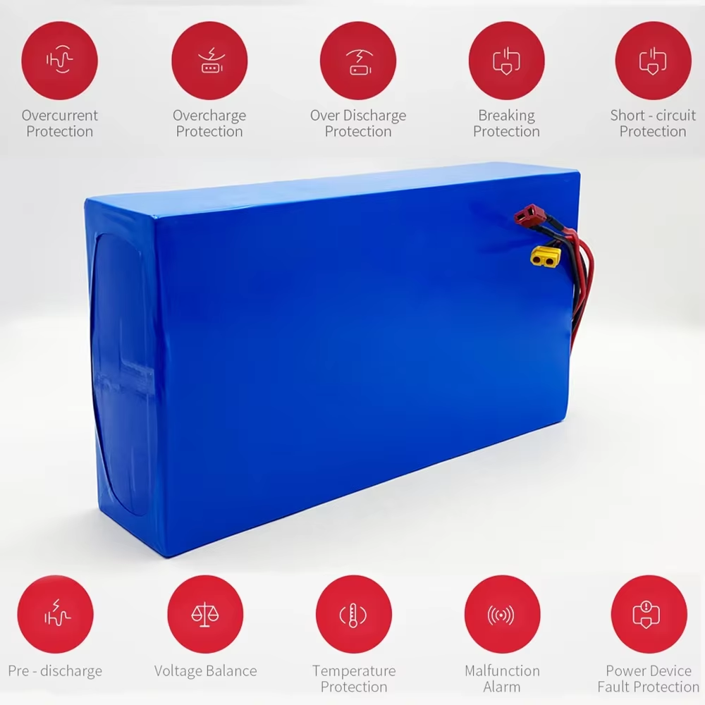 60V 30Ah Electric Scooter Battery - 18650 Lithium-Ionen-Akkupack 60V 16S8P Wiederaufladbarer Akku