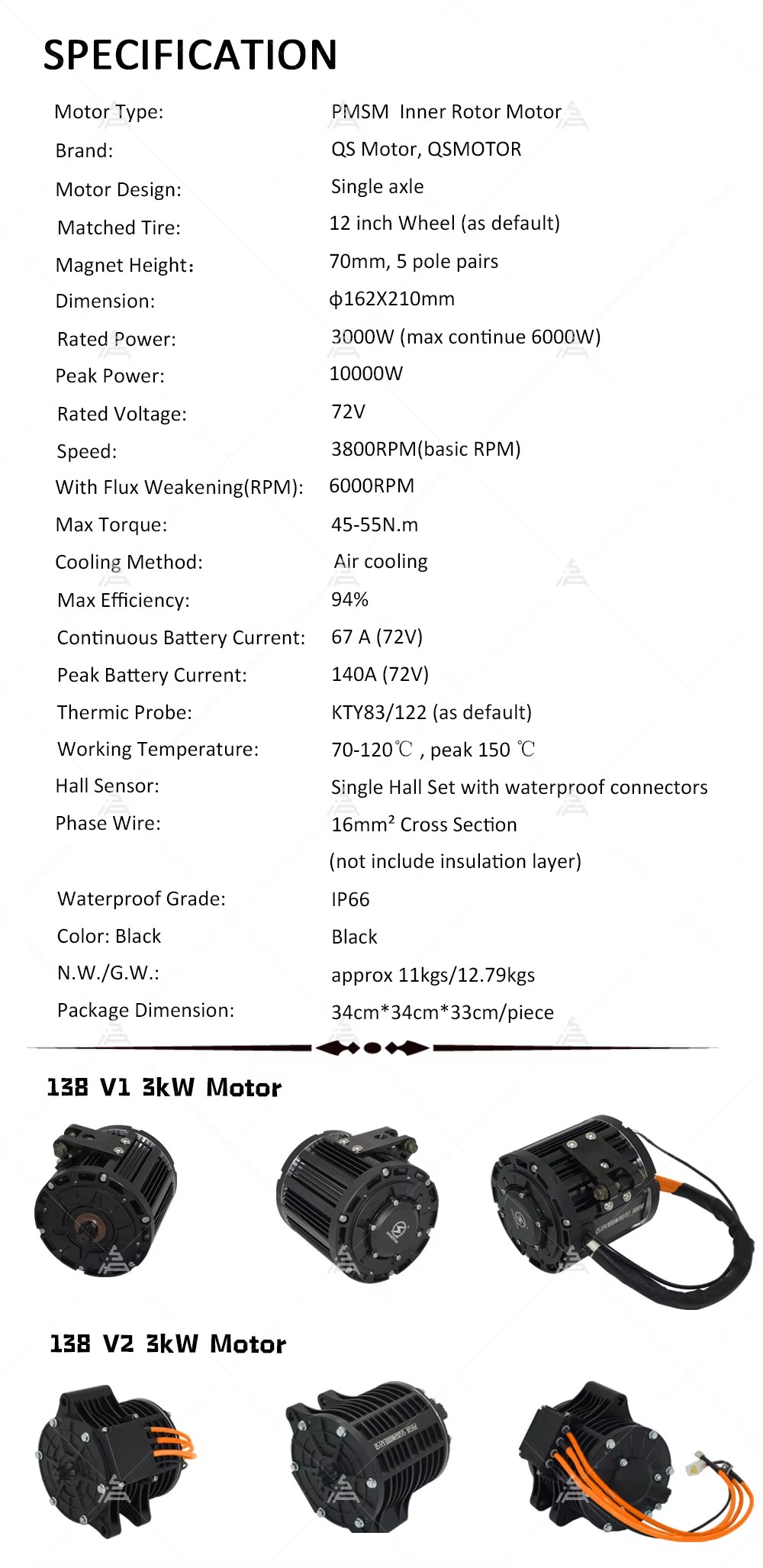 QS138 70H 3000W Mid Drive Moto – Mid Drive Motor Kit 72V 3000W Bewertung und Preis