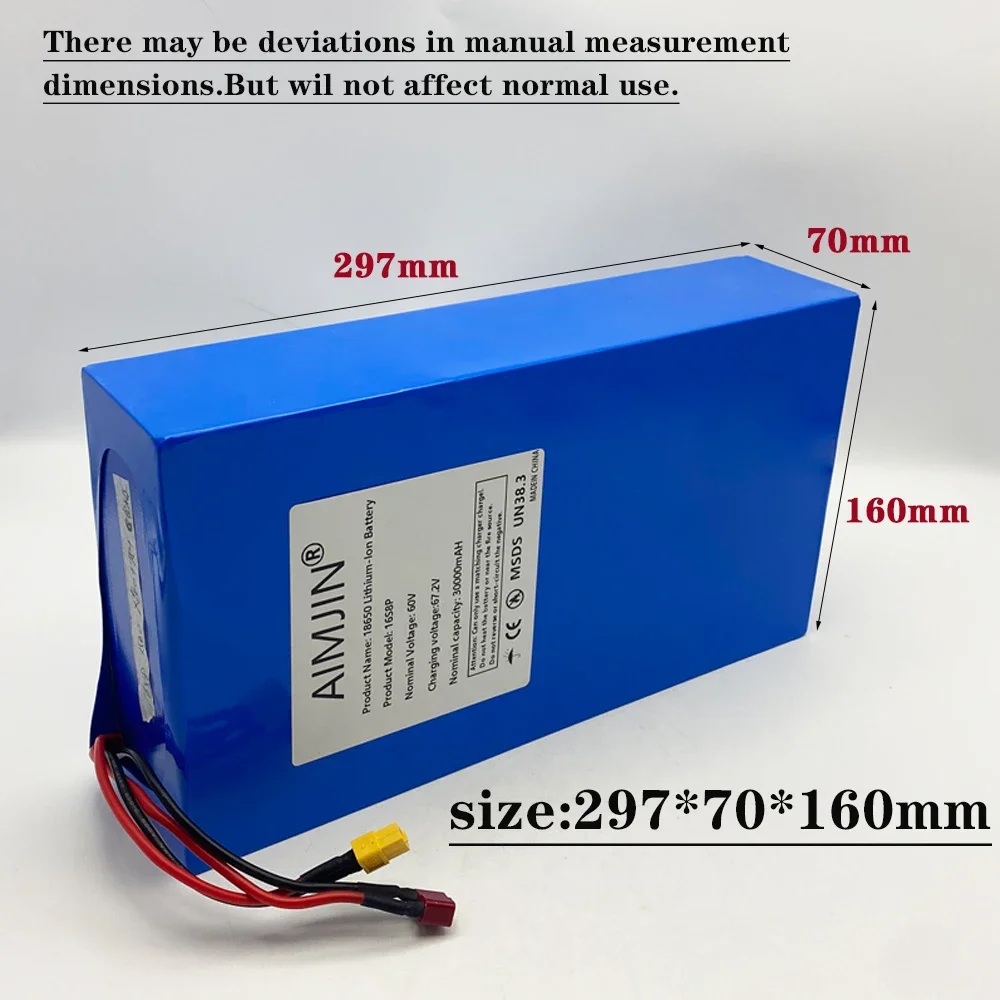 18650 Lithium-Ionen-Akkupack 6 – 60V 30Ah Electric Scooter Battery Bewertung und Preis