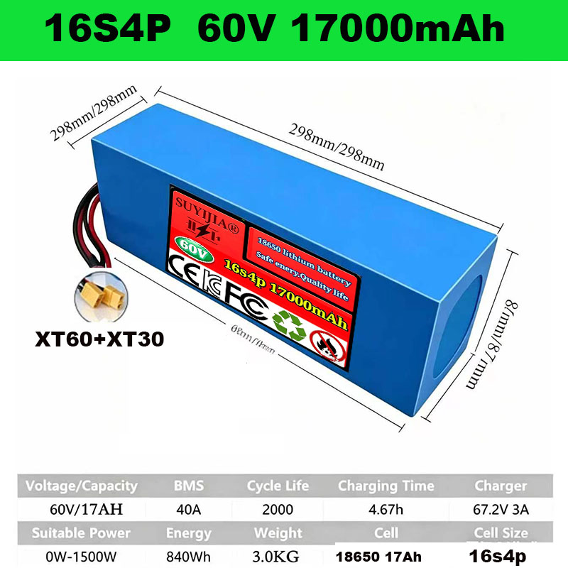60V 18650 Lithium-Akku-Pack 40 – 60V 30Ah Electric Scooter Battery Bewertung und Preis