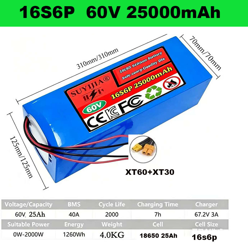 60V 18650 Lithium-Akku-Pack 40 – 60V 30Ah Electric Scooter Battery Bewertung und Preis