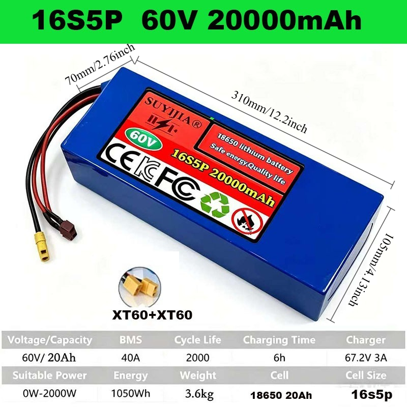 60V 18650 Lithium-Akku-Pack 40 – 60V 30Ah Electric Scooter Battery Bewertung und Preis